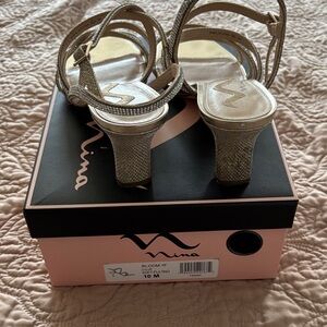 Nina Women's Glittering Gold Heels